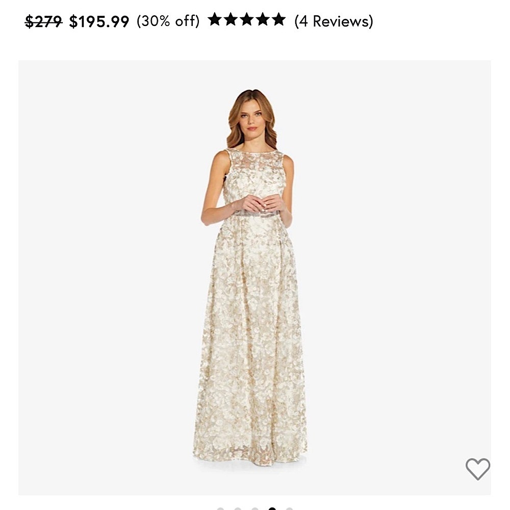 Brand new Adrianna Papell long dress size 8 - Picture 4 of 7